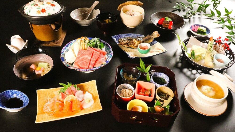 【夕食のみプラン】基本会席　信州牛すき焼き＋川魚お造り
