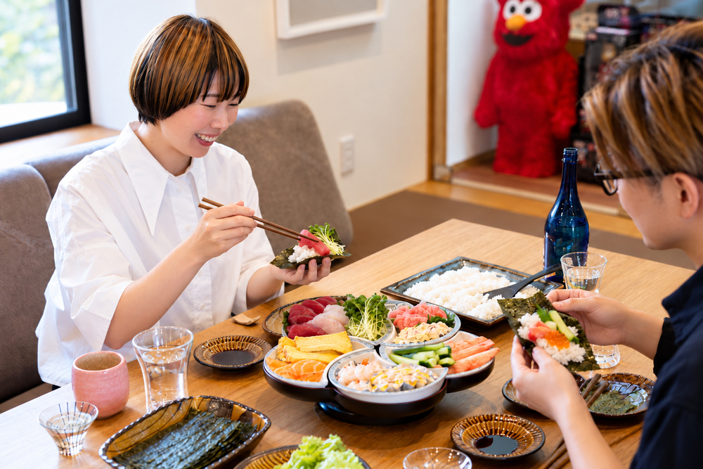 【彩り海鮮手巻き寿司】新鮮な海の幸を自由に巻いて楽しむ贅沢な寿司ステイ／夕朝食付き