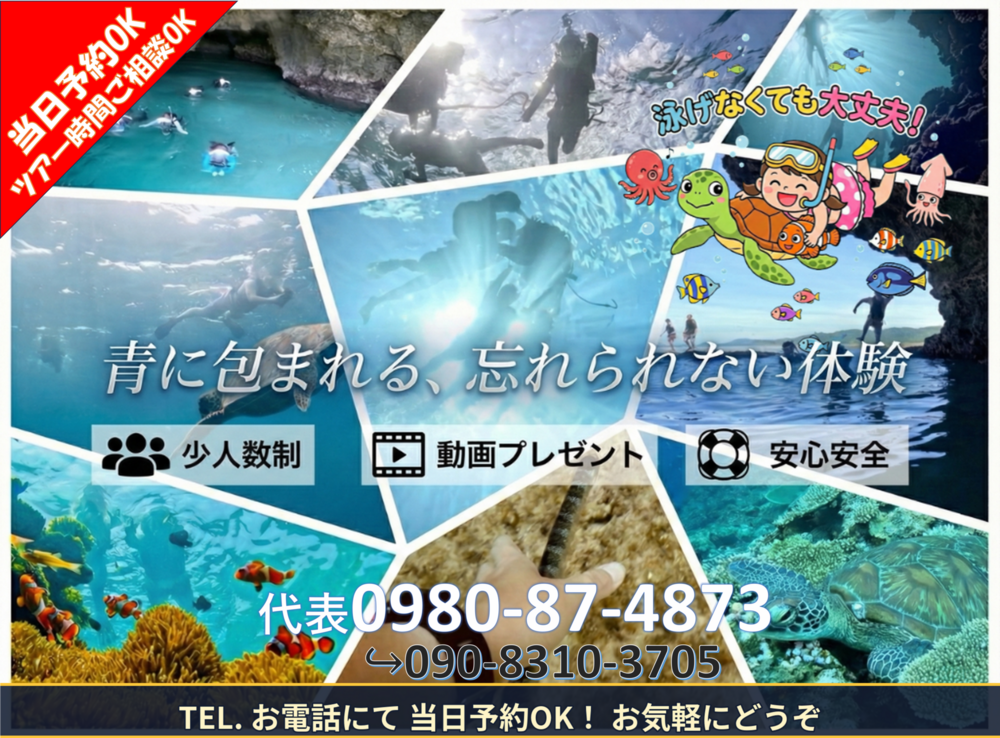 【送迎付き】青の洞窟ツアー【ガイド同行】9:00am