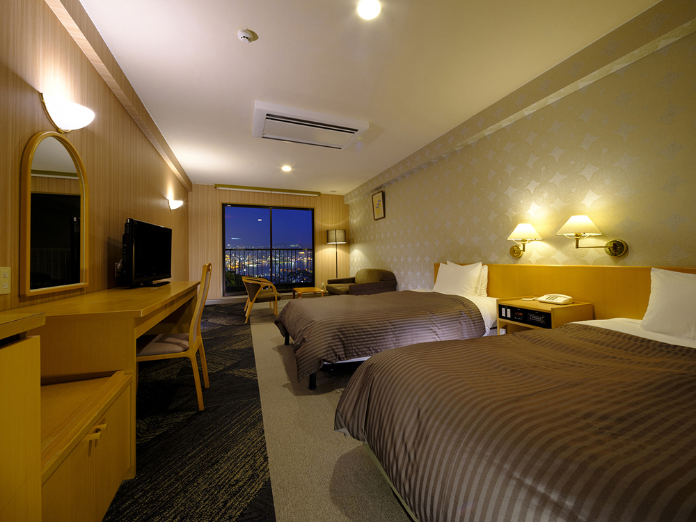 [Akebonokan] Twin room with harbor view