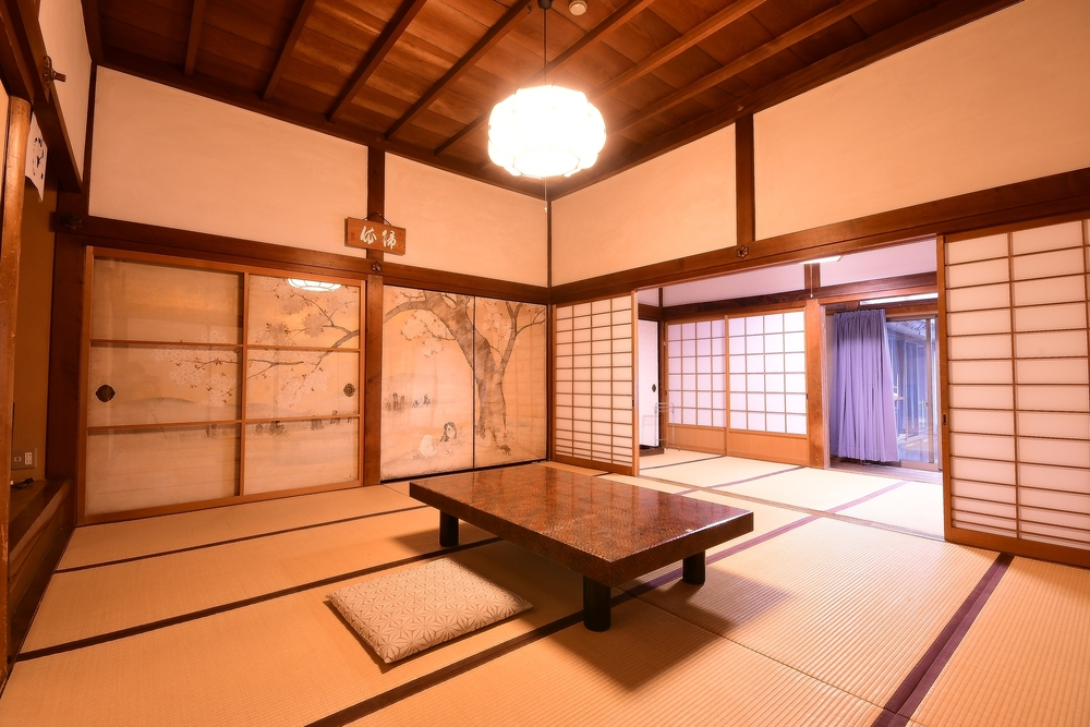 Two adjacent Japanese-style rooms