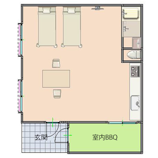 コテージ《ちび🐩》　ペット可　２名様まで